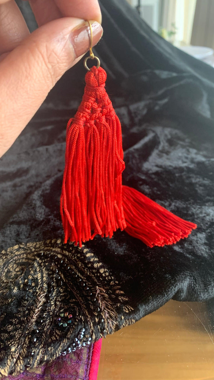 Stylish Silk Threads Danglers - SHIVKA