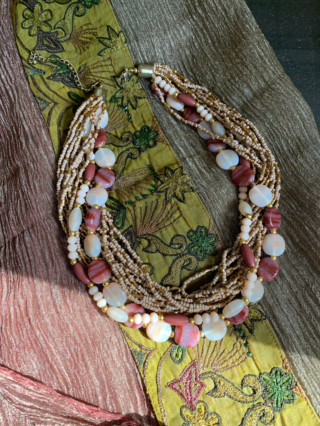 Statement Beaded Necklace - SHIVKA