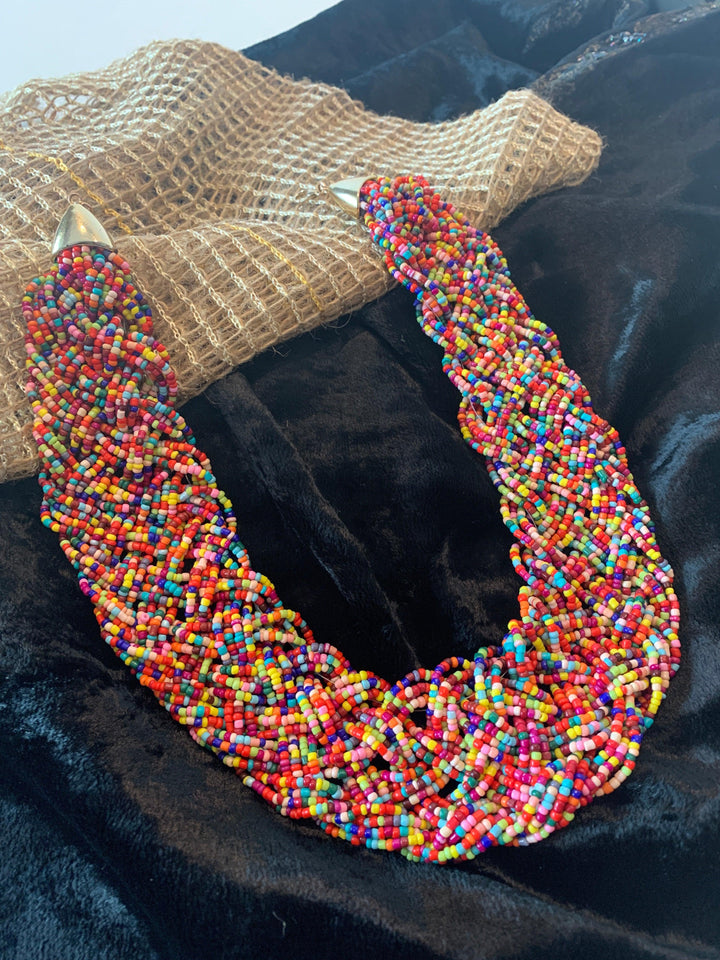 Statement Beads Necklace - SHIVKA