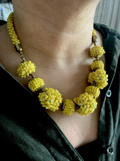 Marigold Beaded Necklace - SHIVKA
