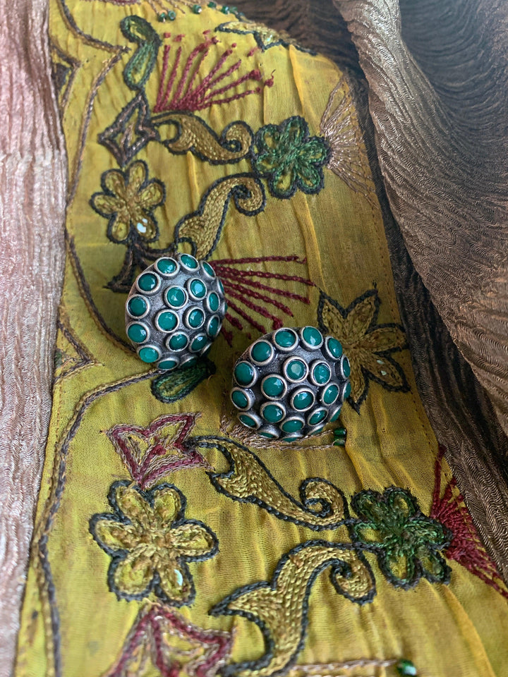 Round Stone Studs - SHIVKA