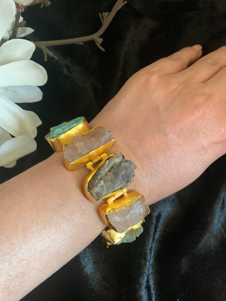 Statement Multi Gemstones Bracelet - SHIVKA