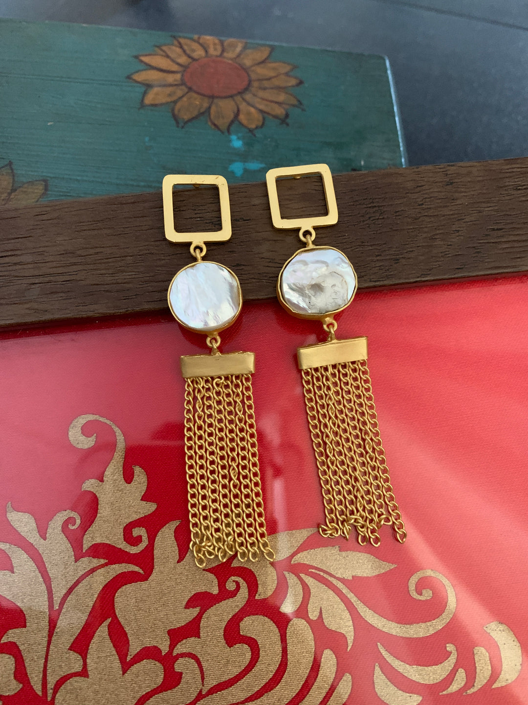 Baroque Pearls Tasseled Earrings