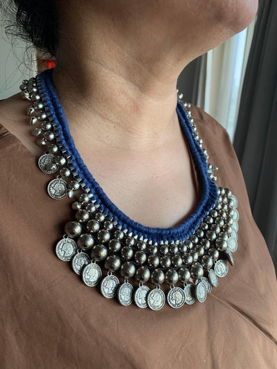 Persian Blue Coins Necklace - SHIVKA