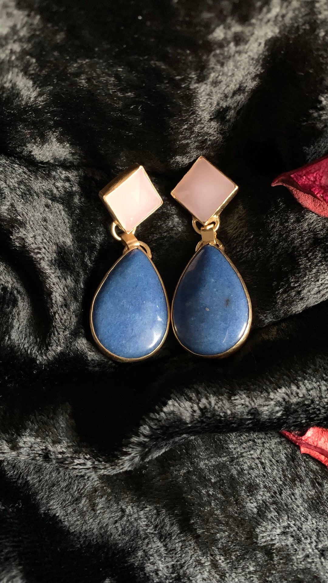 Quartz and Aventurine Earrings - SHIVKA