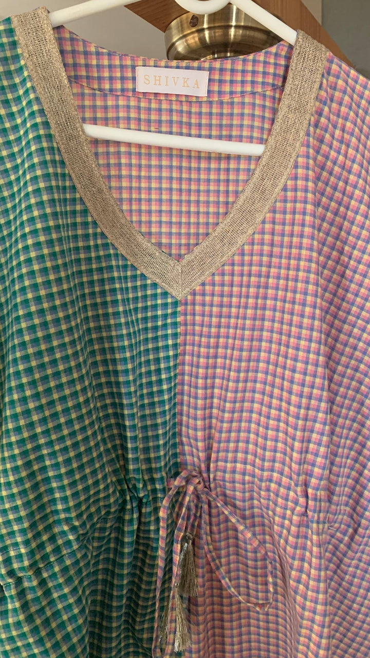 Half n Half Designer Cotton Kaftan - SHIVKA