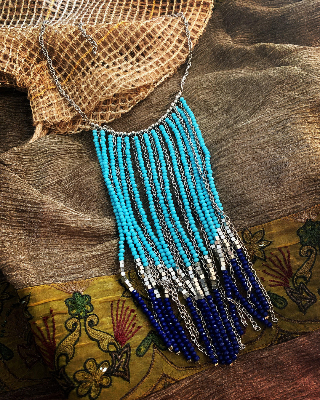 Tasseled Beaded Necklace - SHIVKA