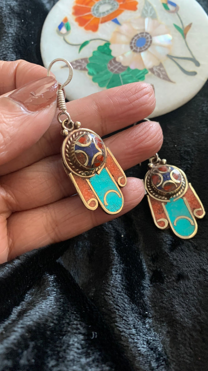 Antique Hamsa Earrings