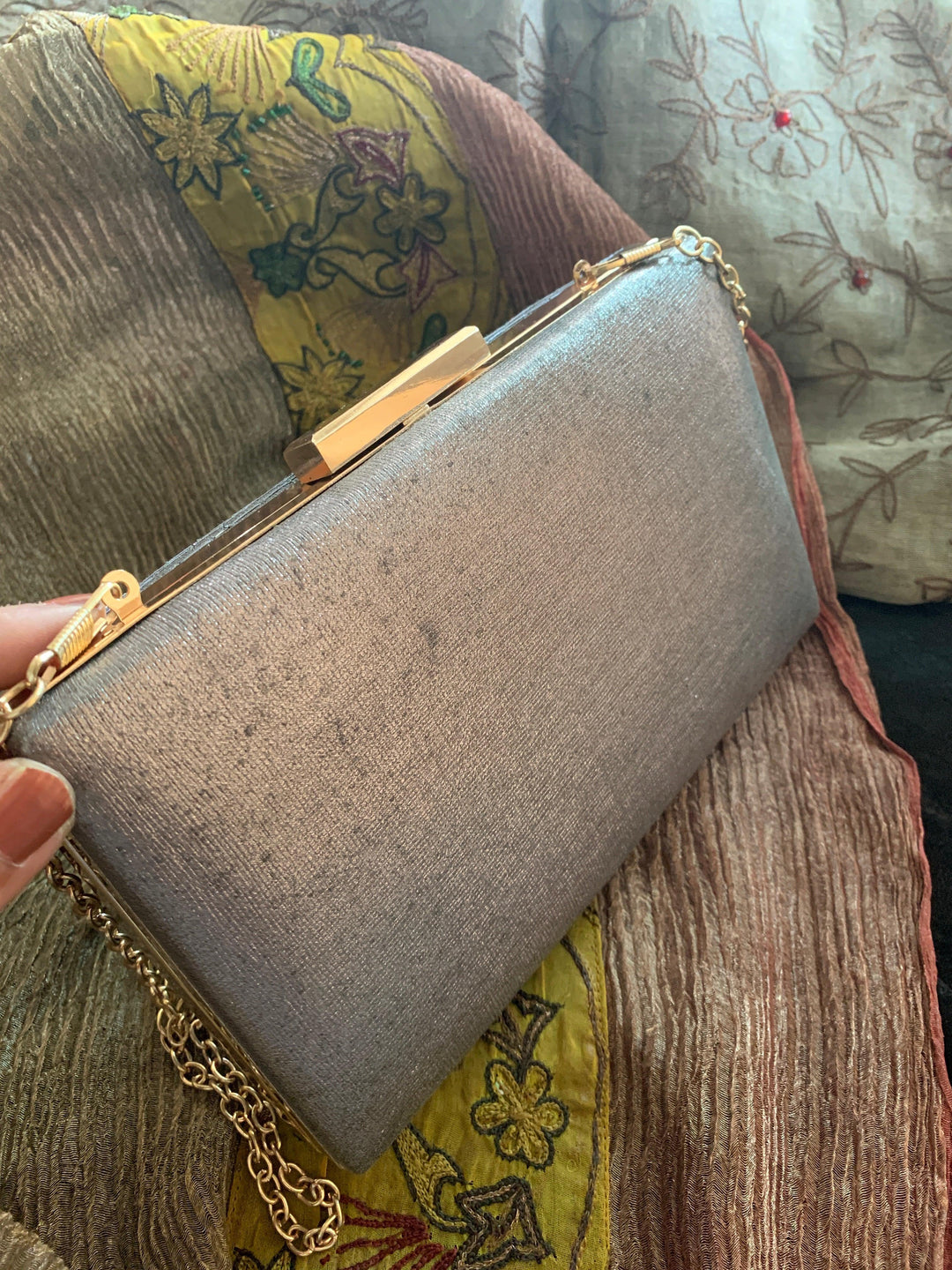 Vintage Blue Clutch - SHIVKA