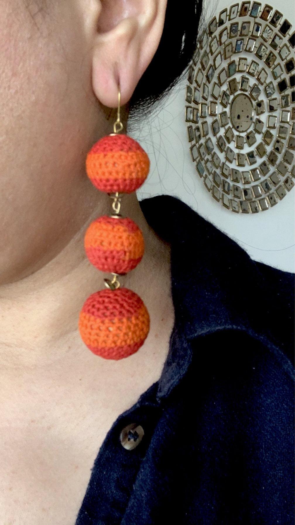 Stylish Crochet Long Danglers - SHIVKA