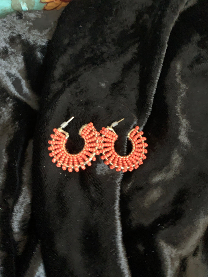 Pretty Beaded Hoops - SHIVKA