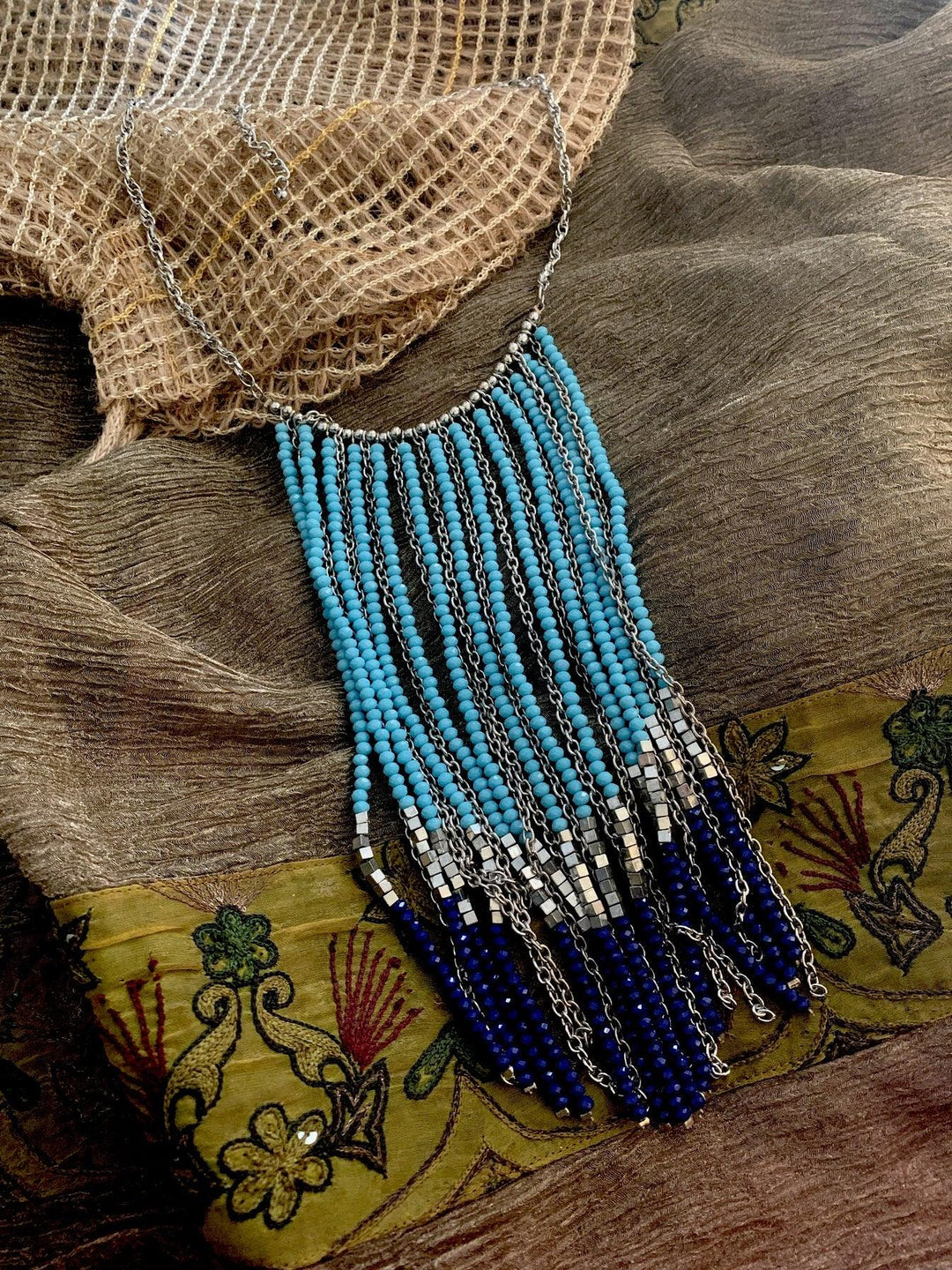Tasseled Beaded Necklace - SHIVKA