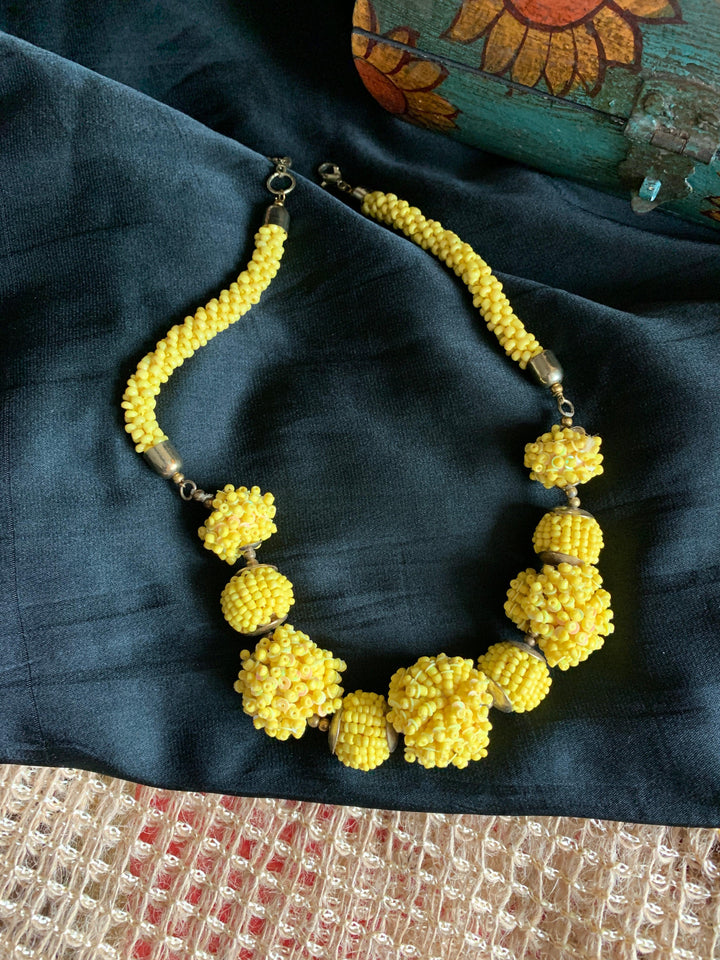 Marigold Beaded Necklace - SHIVKA