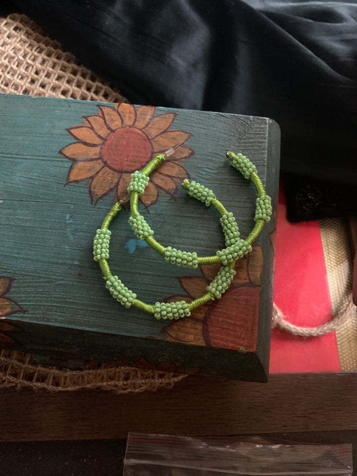 Classic Beaded Hoops
