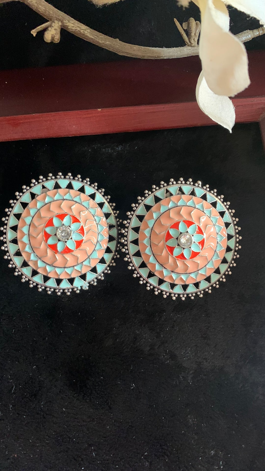 Enamelled Oversized Studs