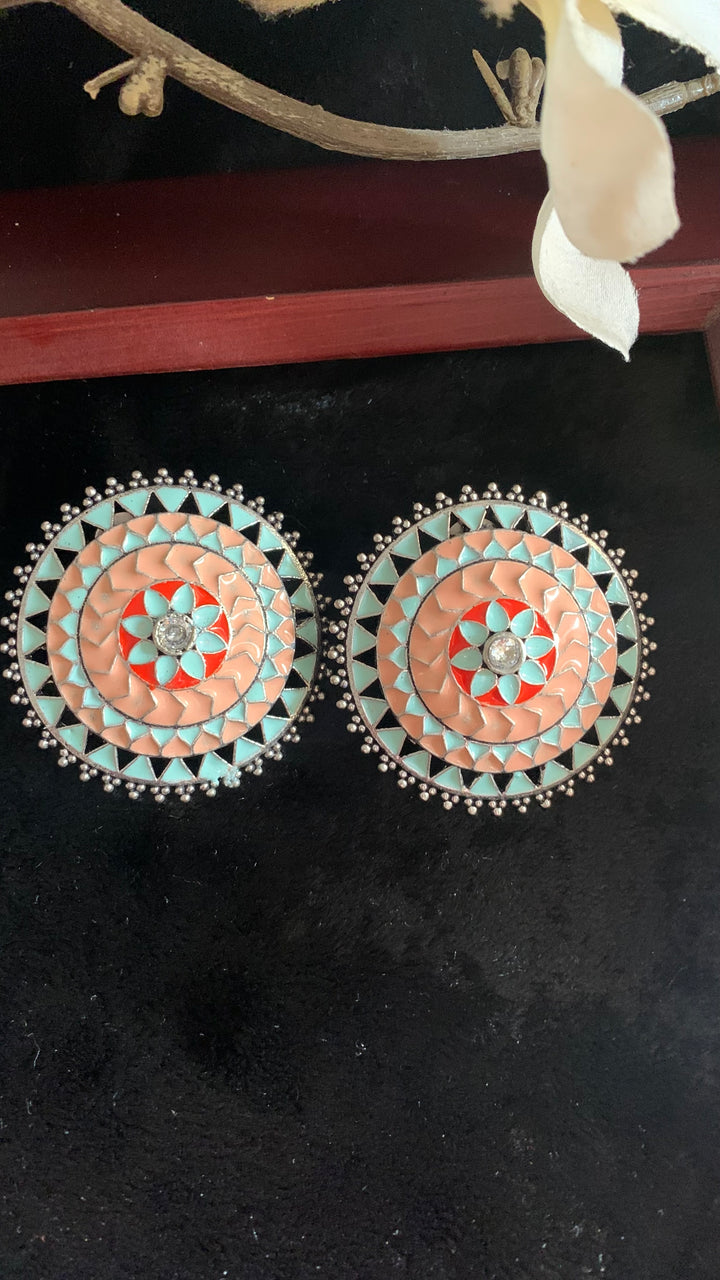 Enamelled Oversized Studs