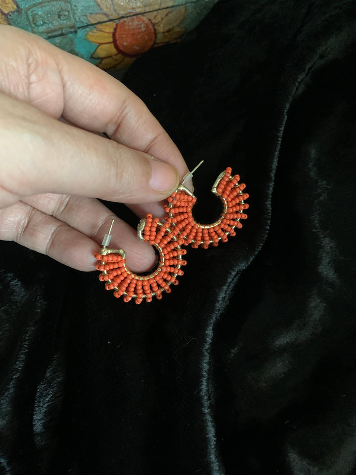 Pretty Beaded Hoops - SHIVKA