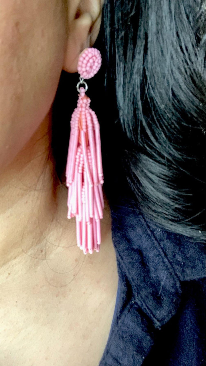 Tasseled Beaded Earrings - SHIVKA