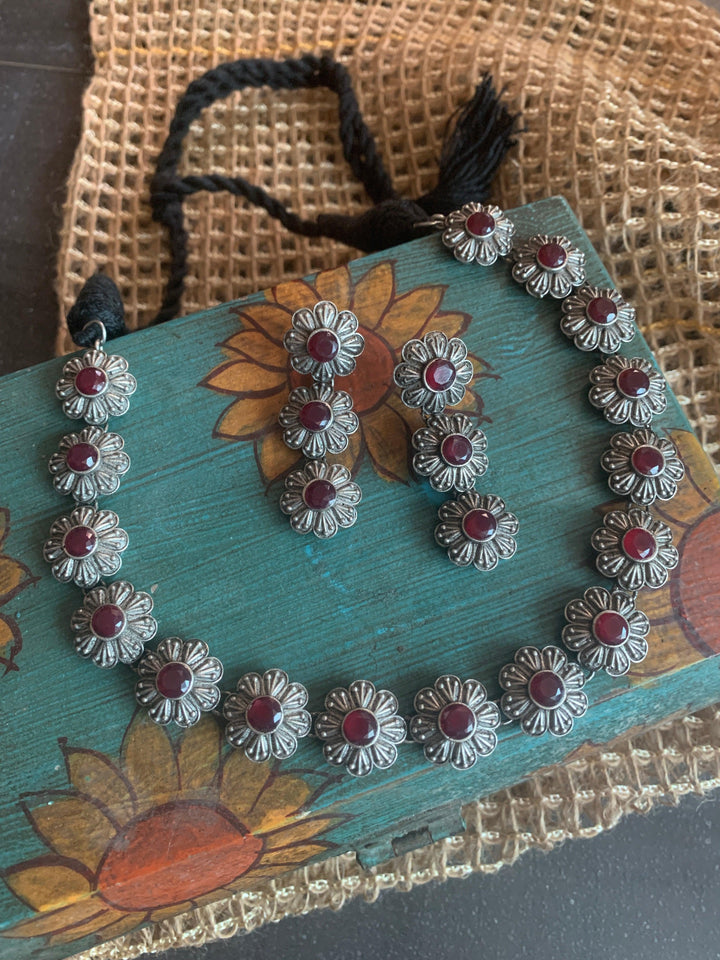 Vintage Necklace with Earrings - SHIVKA