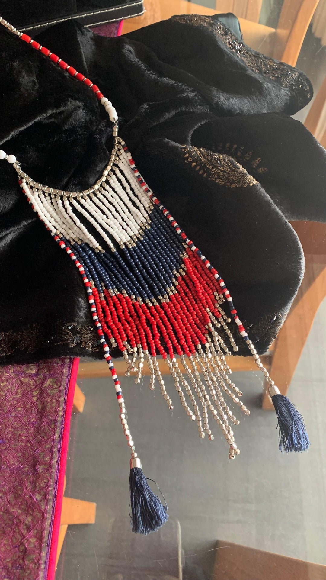 Multi Tasseled Statement Necklace - SHIVKA