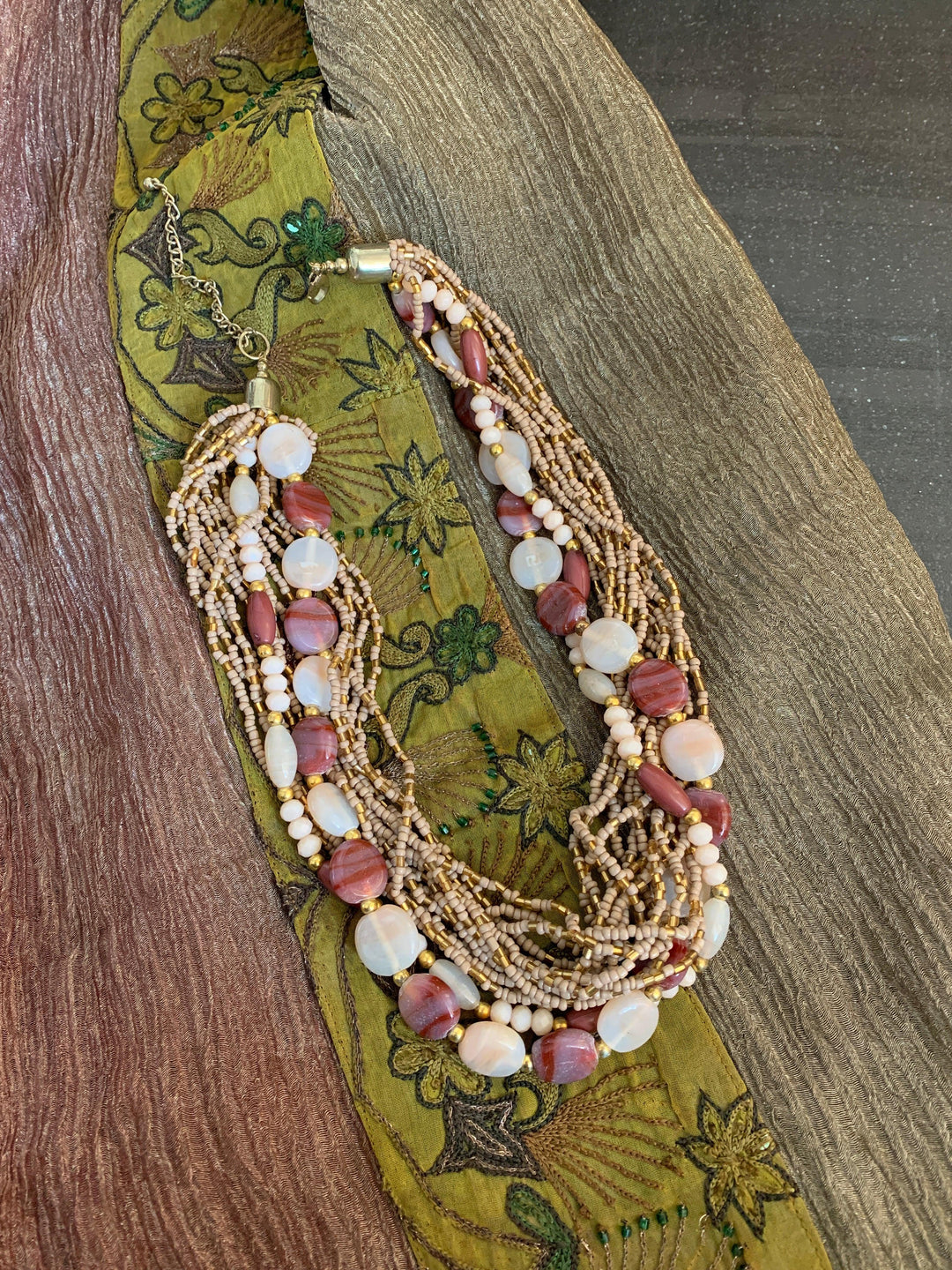 Statement Beaded Necklace - SHIVKA