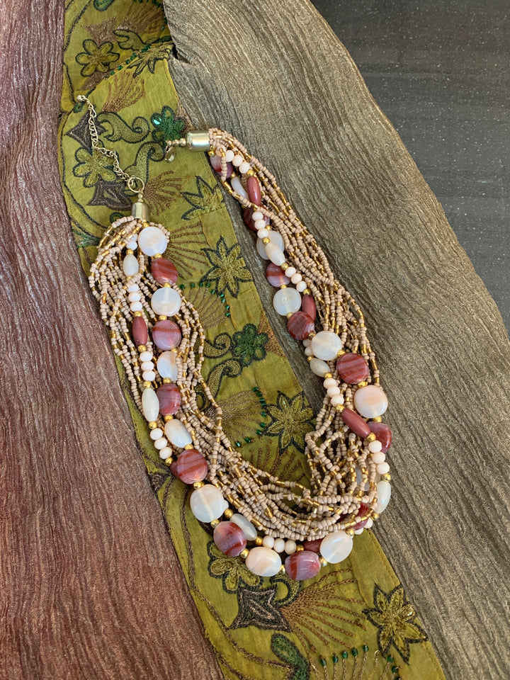 Statement Beaded Necklace - SHIVKA