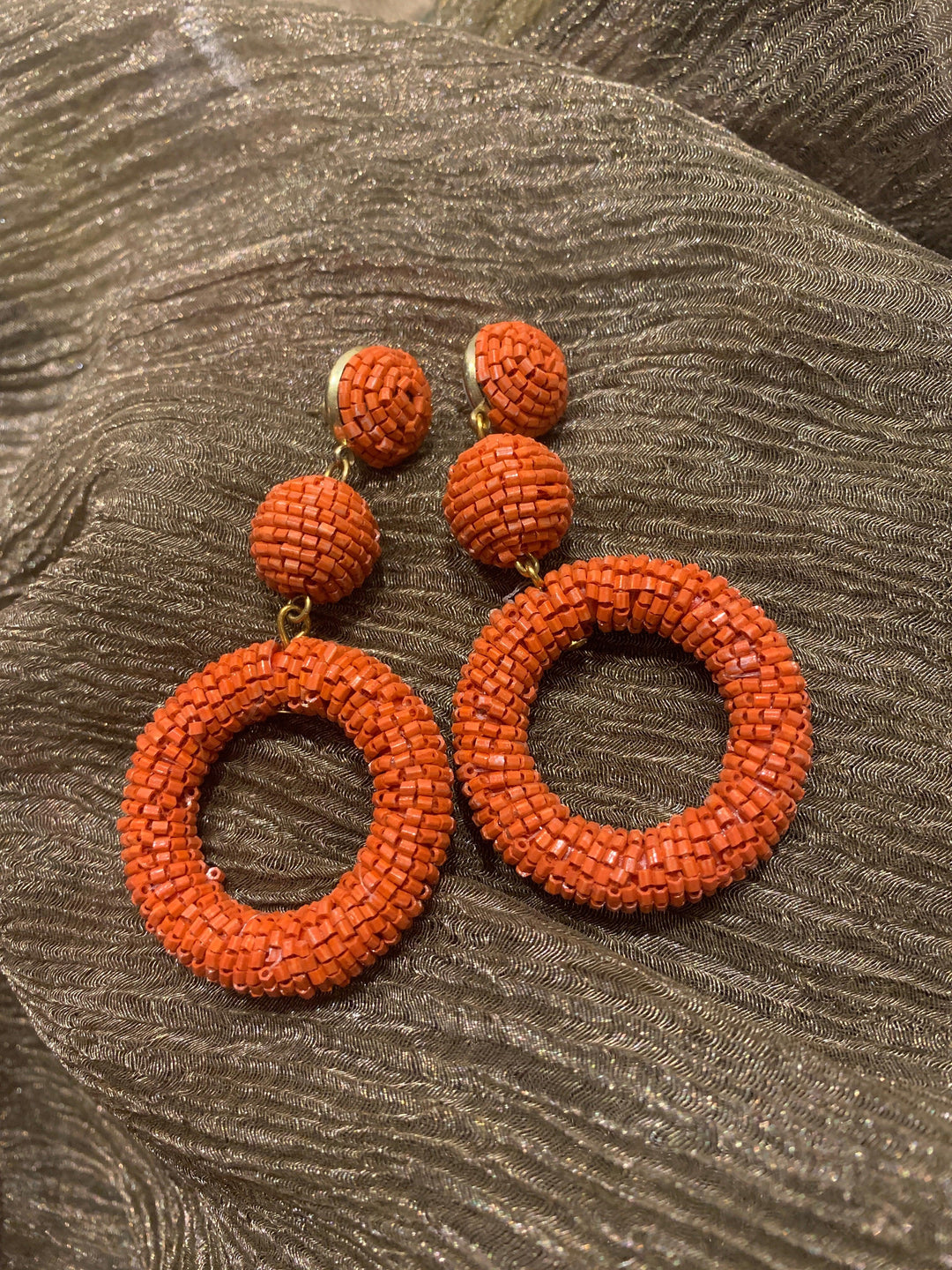 Statement Beaded Hasli Necklace with Earrings - SHIVKA