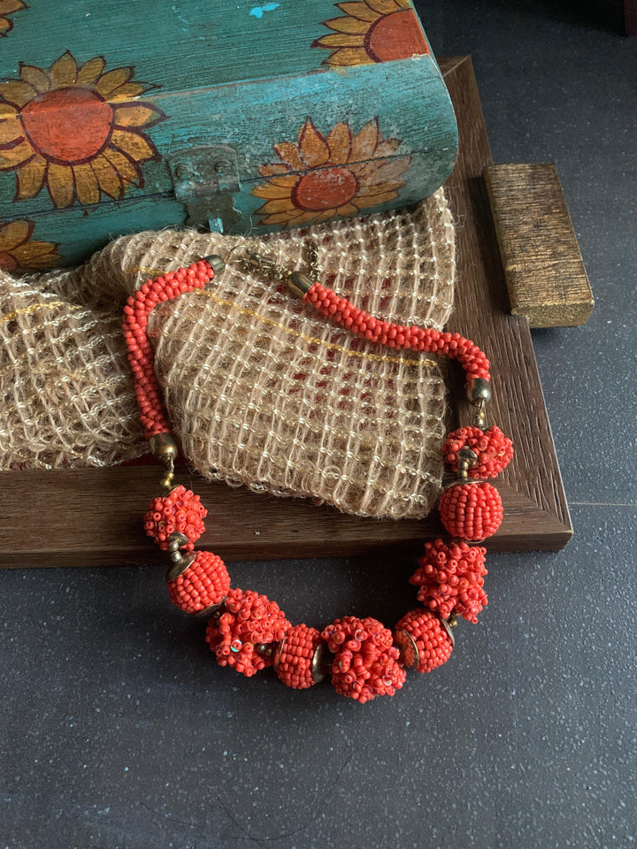 Marigold Beaded Necklace - SHIVKA