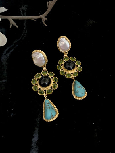 Scintillating Gemstones Earrings - SHIVKA