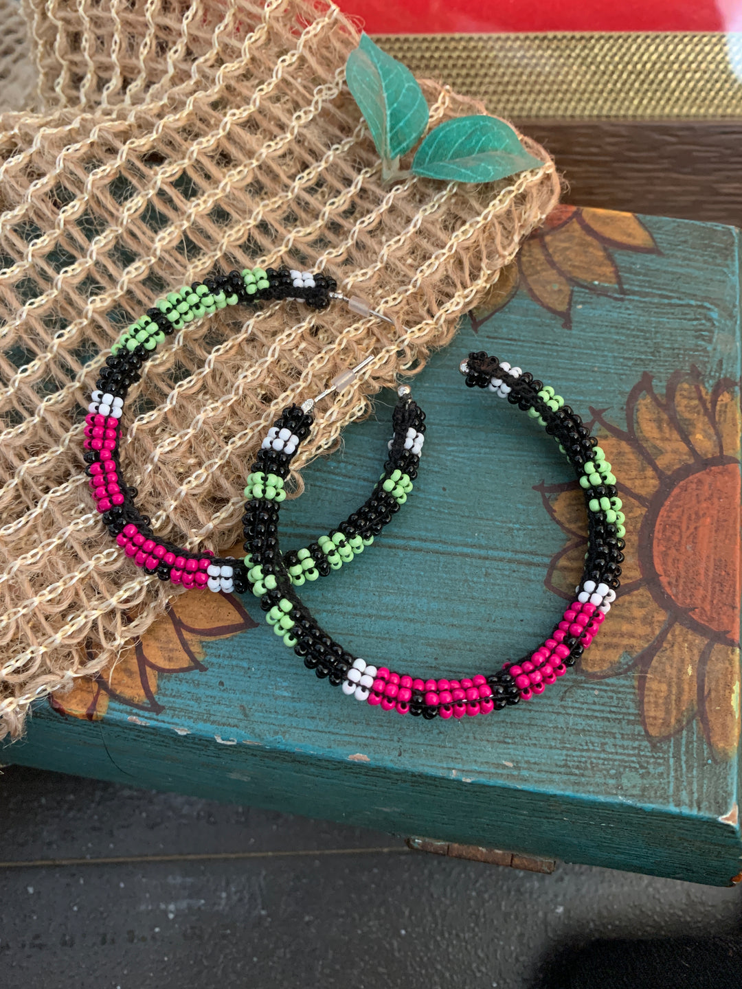 Beaded Hoops