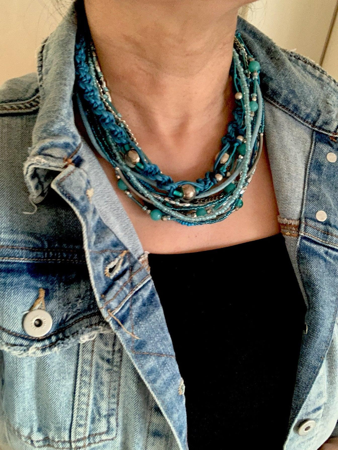 Statement Beaded Necklace - SHIVKA