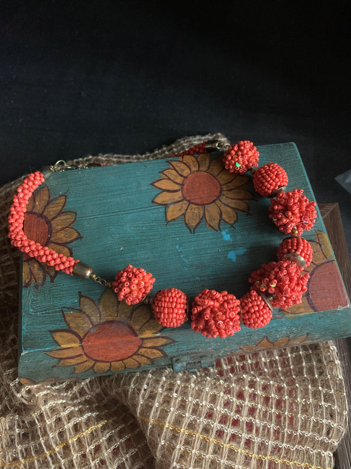 Marigold Beaded Necklace - SHIVKA