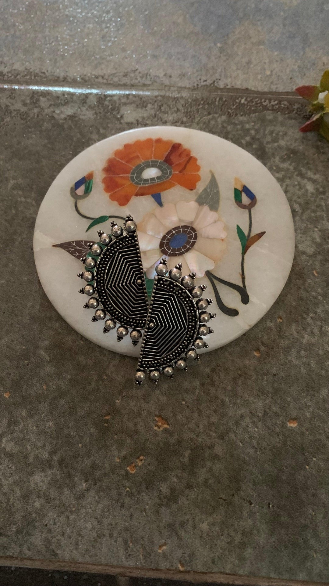 Semi Circle Crescent Stud Earrings - SHIVKA