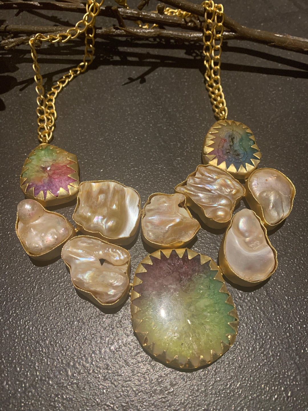 Statement Baroque Pearl Necklace - SHIVKA