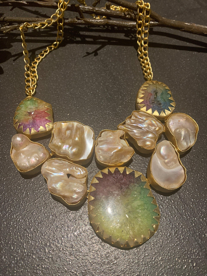 Statement Baroque Pearl Necklace - SHIVKA