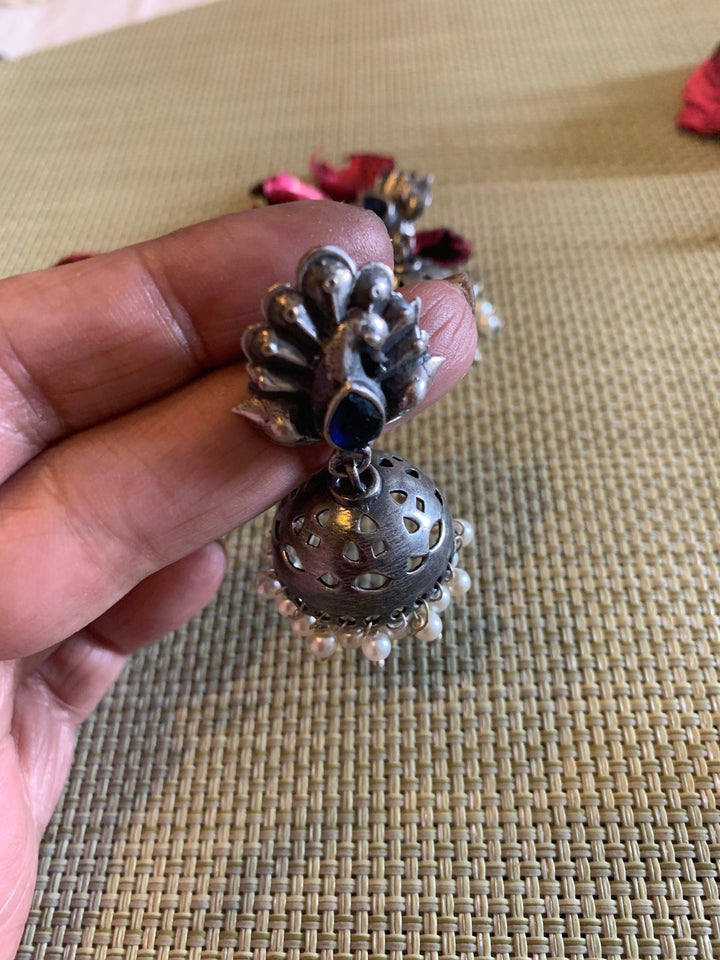Traditional Peacock Jhumkis - SHIVKA