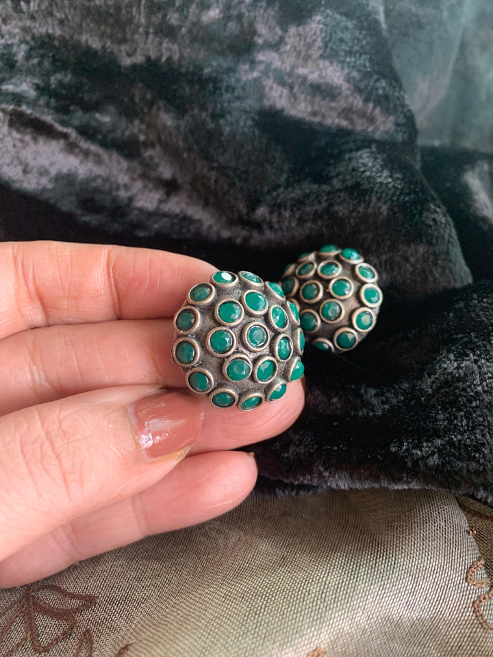 Round Stone Studs - SHIVKA