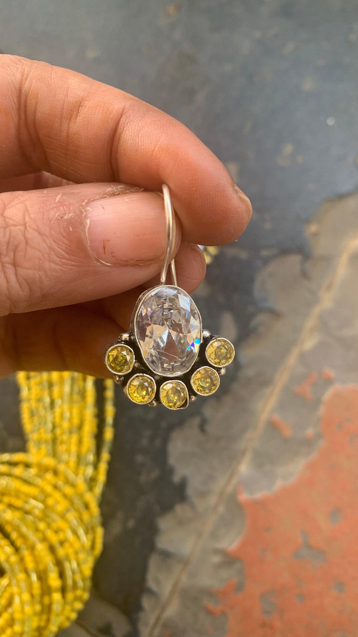 Sunshine Knotty Necklace with Statement Earrings - SHIVKA