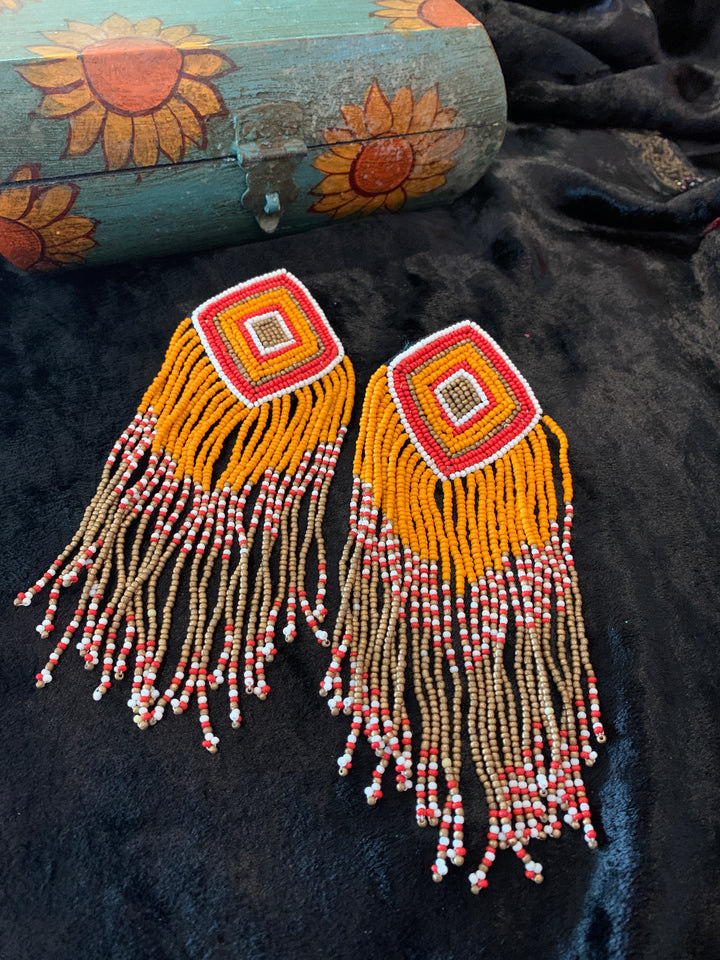 Beaded Fabric earrings