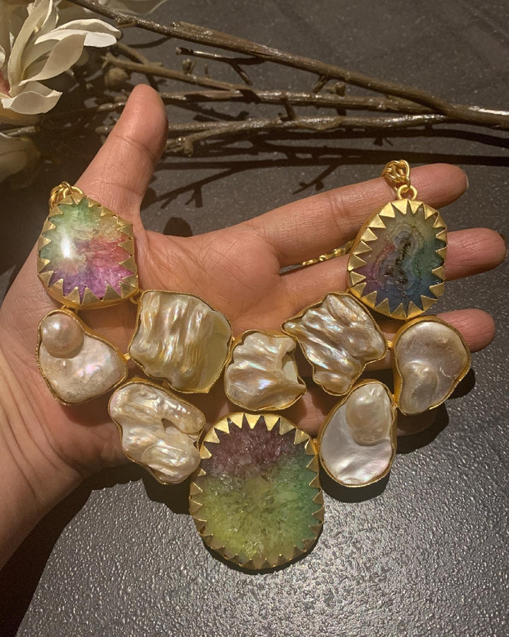 Statement Baroque Pearl Necklace - SHIVKA