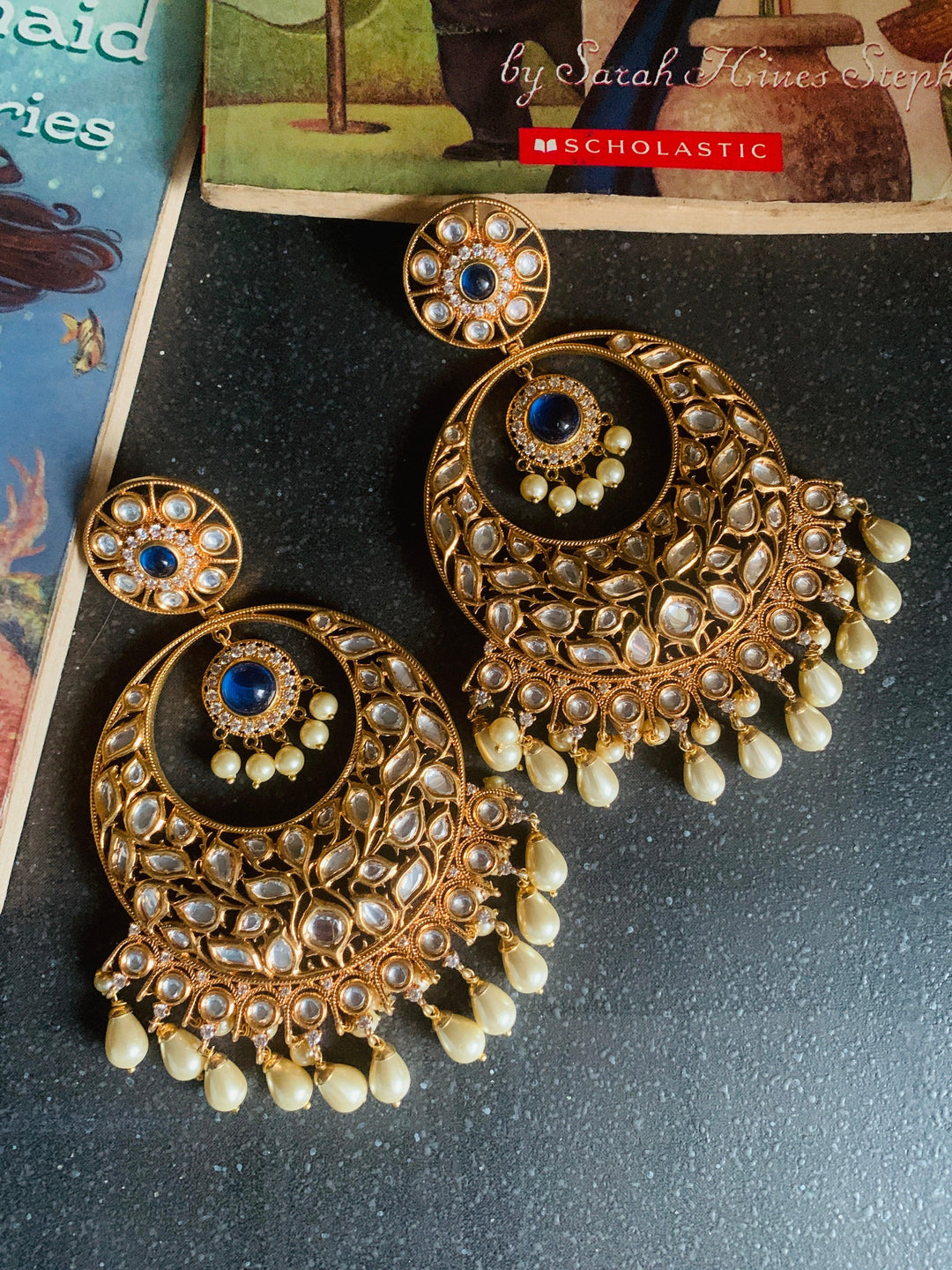 Statement Kundan Danglers - SHIVKA