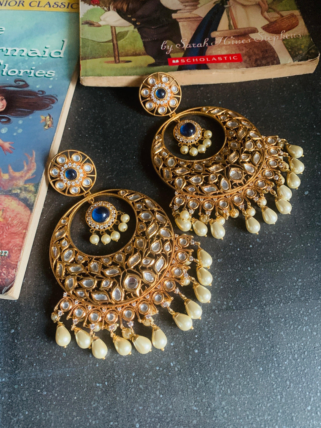 Statement Kundan Danglers - SHIVKA