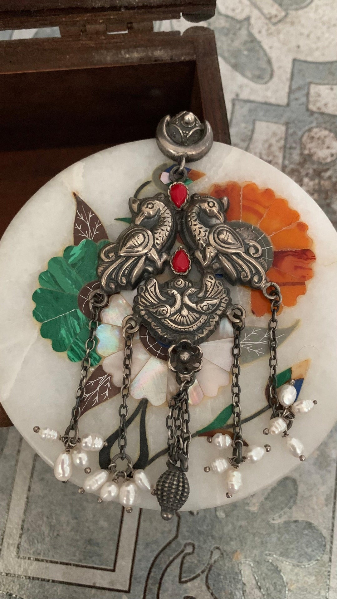 Twin Peacock Pure 925 Silver Earrings - SHIVKA