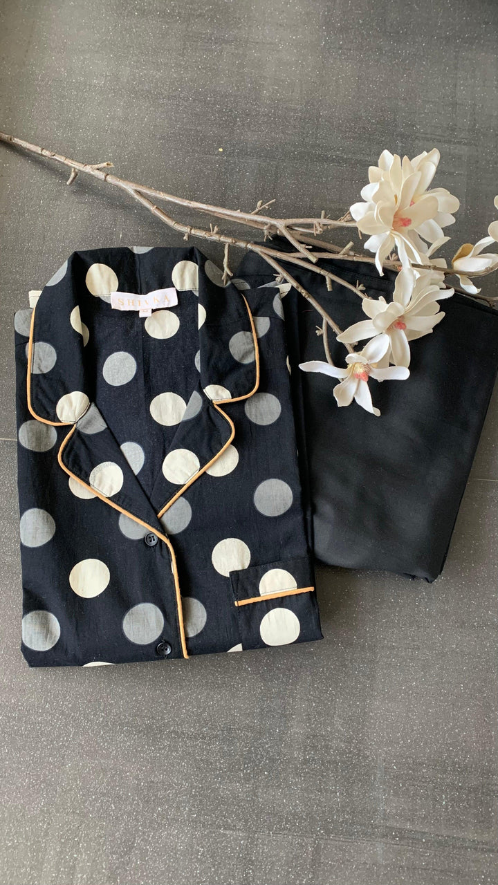 Polka Dots Night Suit - SHIVKA