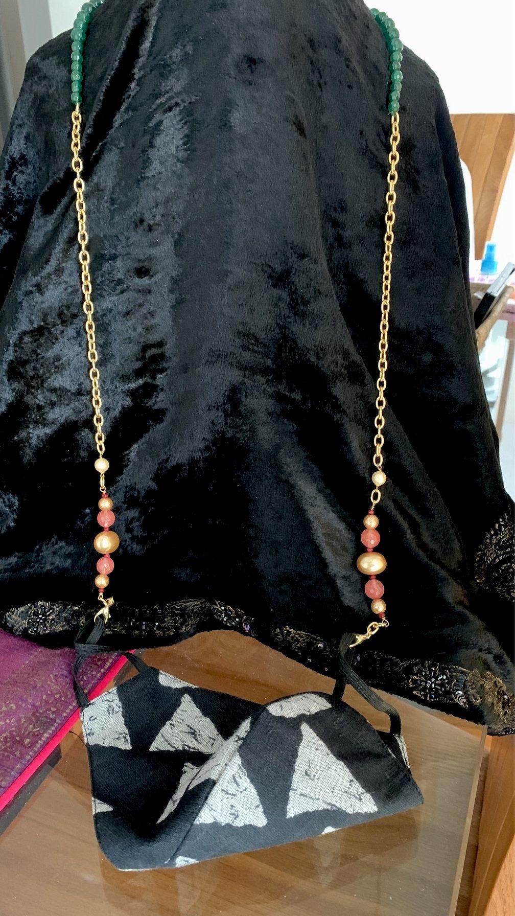 Stylish Natural Beads Mask chain - SHIVKA