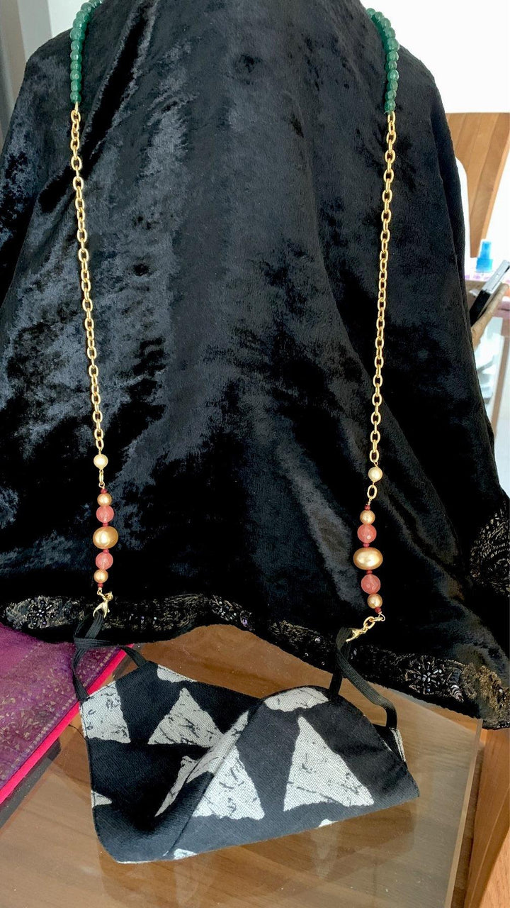 Stylish Natural Beads Mask chain - SHIVKA