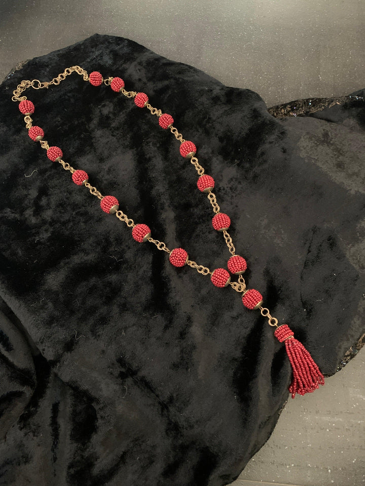 Tasseled Long Necklace - SHIVKA
