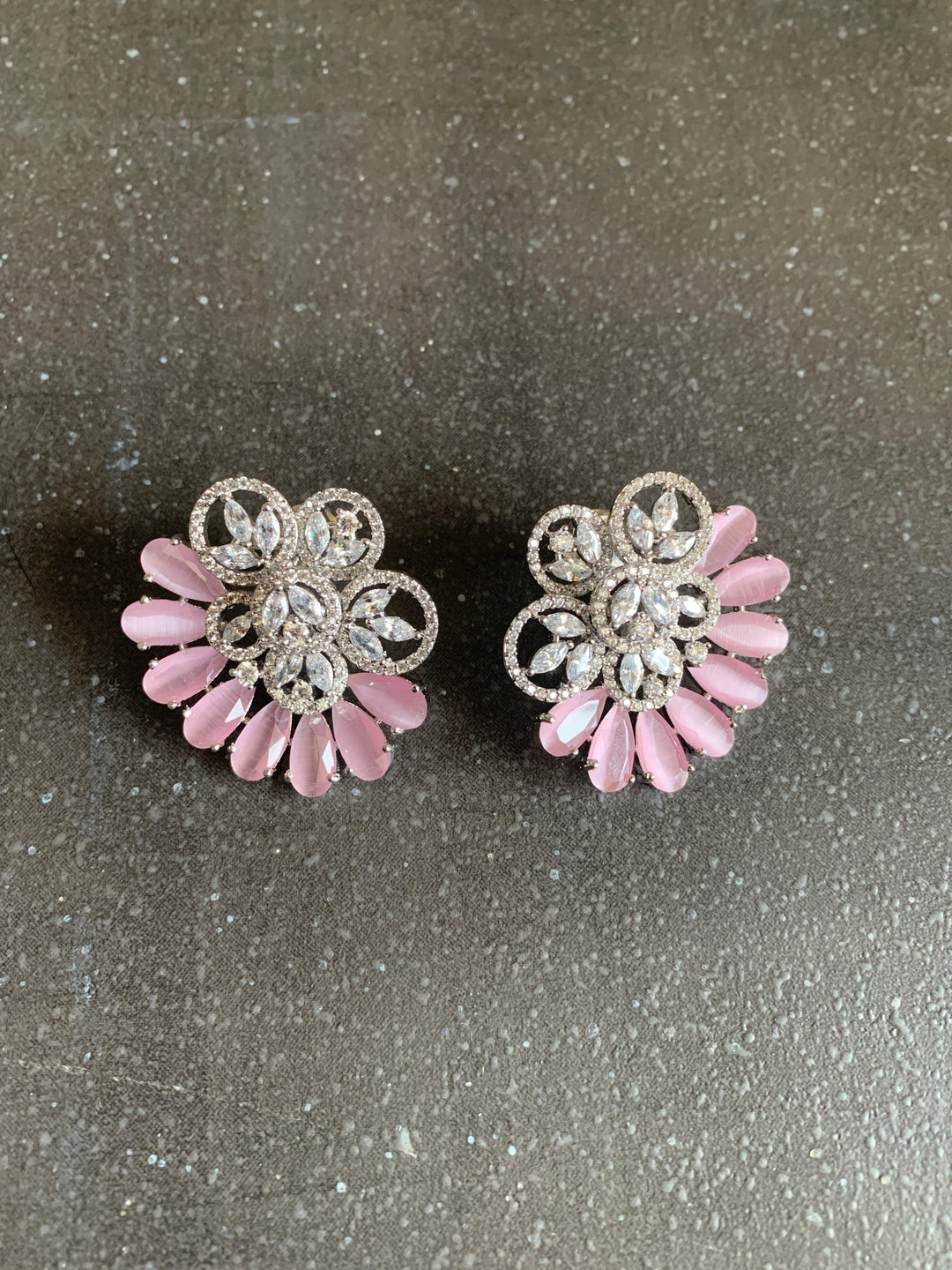 Pink CZ Studs - SHIVKA