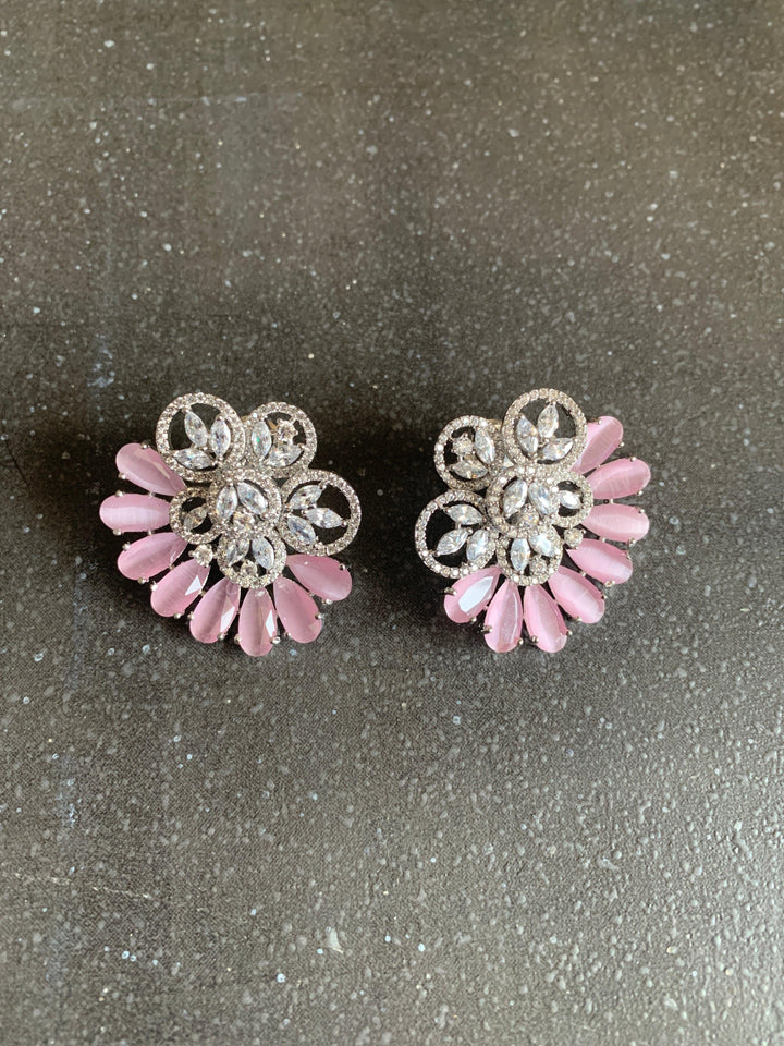 Pink CZ Studs - SHIVKA