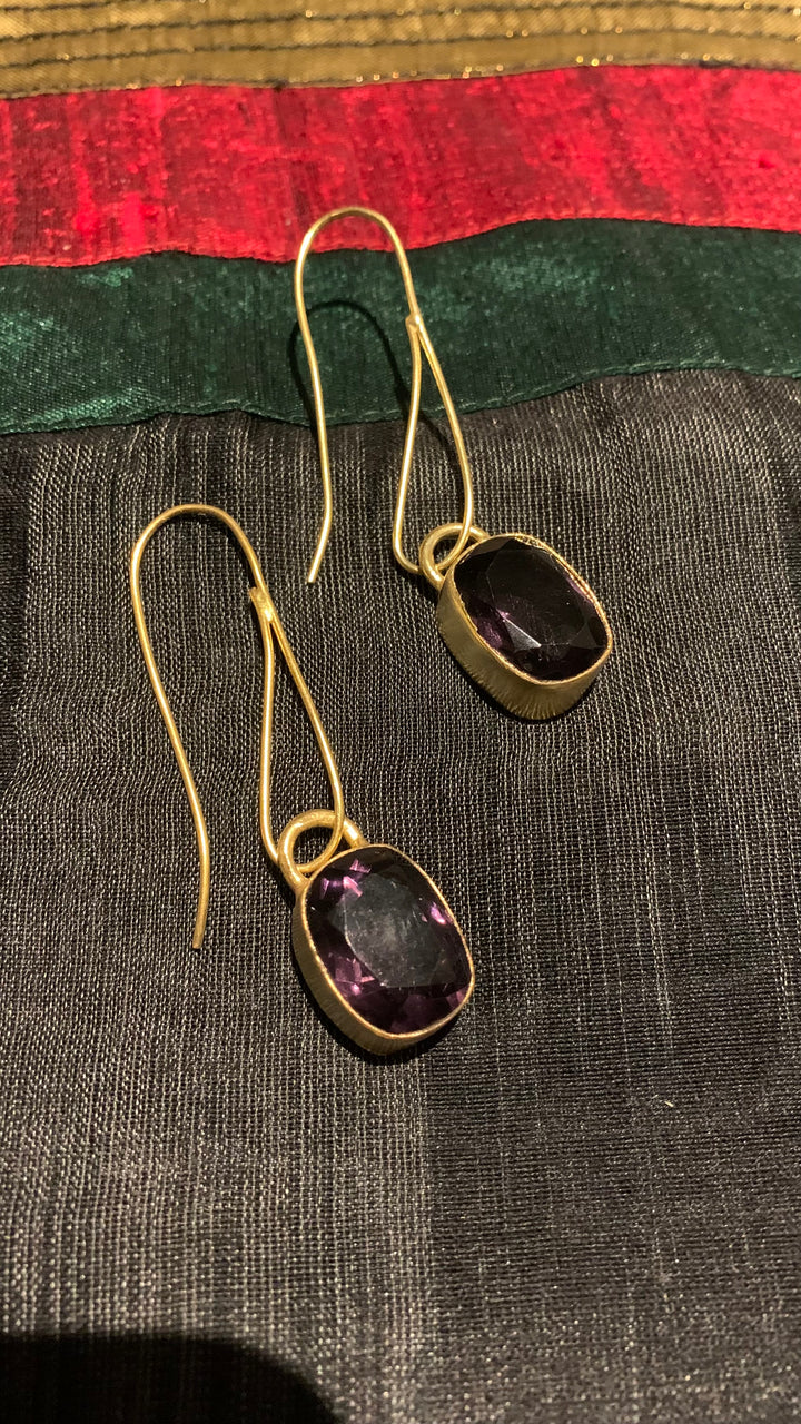 Amethyst Drop Danglers